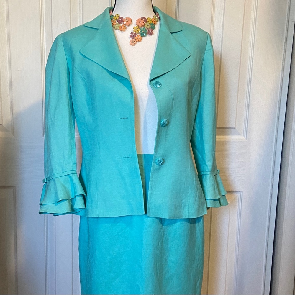 Summer Aqua blue suit